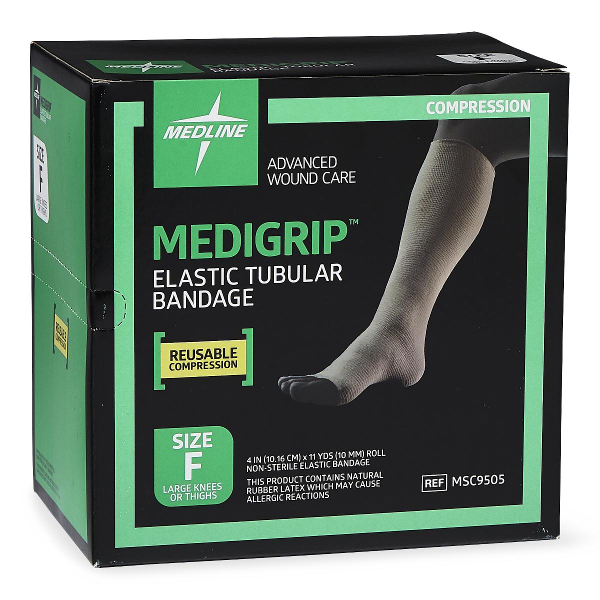 Medigrip Elasticated Tubular Bandage, Size F, 10 x 10 m Roll 1/ea MSC9505 - Save On Medical