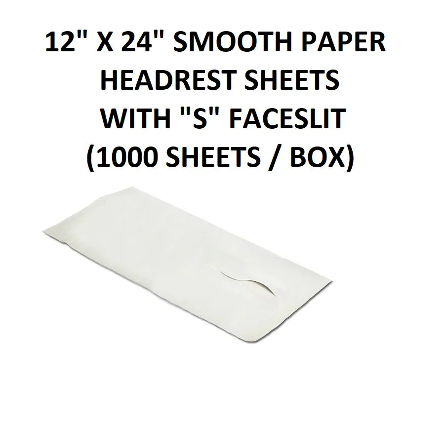 Chiropractic Headrest Sheets Smooth With Slit 12″ x 24″ 1000/case - Save On Medical