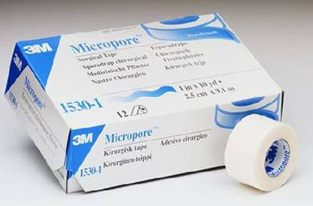 BX/12 TAPE MICROPORE 1IN X 10YD WHITE - Save On Medical