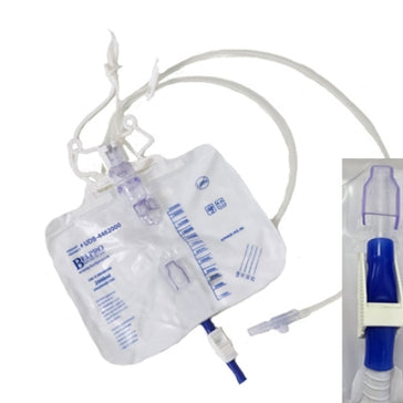 EA/1 DRAINAGE BAG, 2000ML WITH ANTI-SPLASH CLIP - Save On Medical