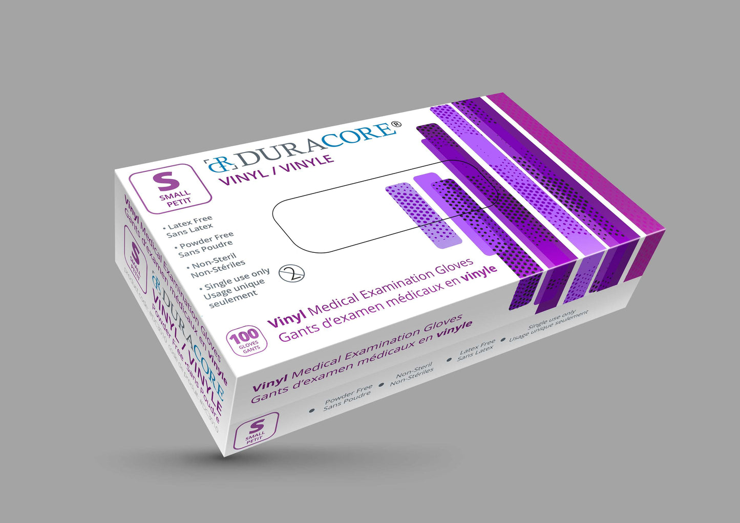 BX/100 DURACORE VINYL EXAMINATION GLOVES, NON POWDERED, SMALL (ALL SALES FINAL /NON RETURNABLE) - Save On Medical