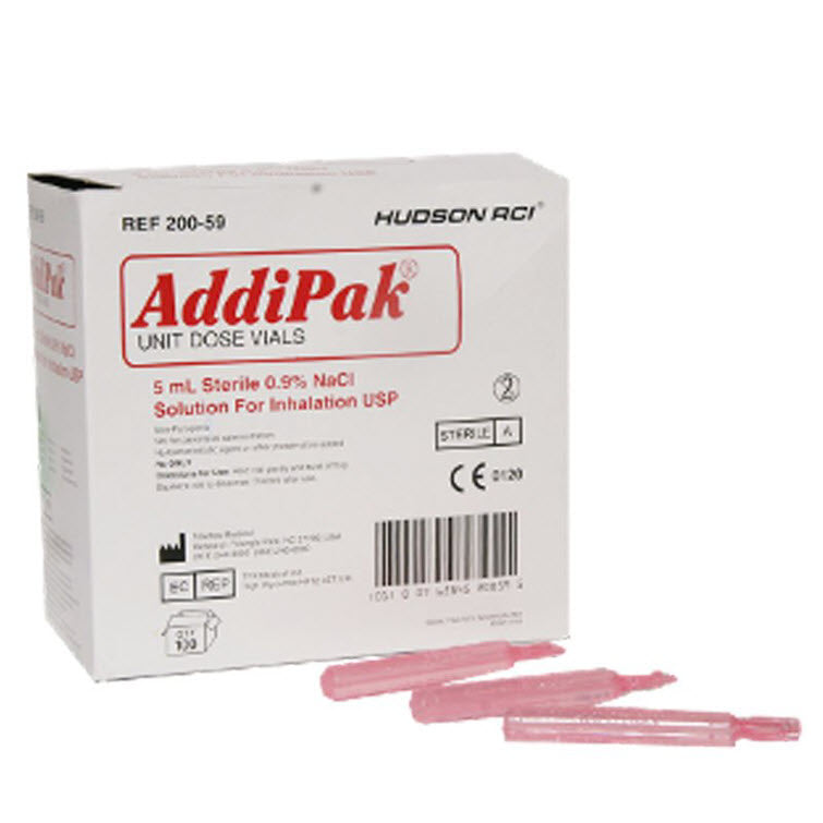 Sterile 5mL ADDIPAK 0.9% Sodium Chloride Solution Unit Dose