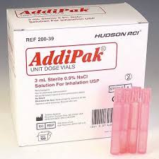 Box/48 ADDIPAK 0.9% Saline Solution Unit Dose 15mL Pink