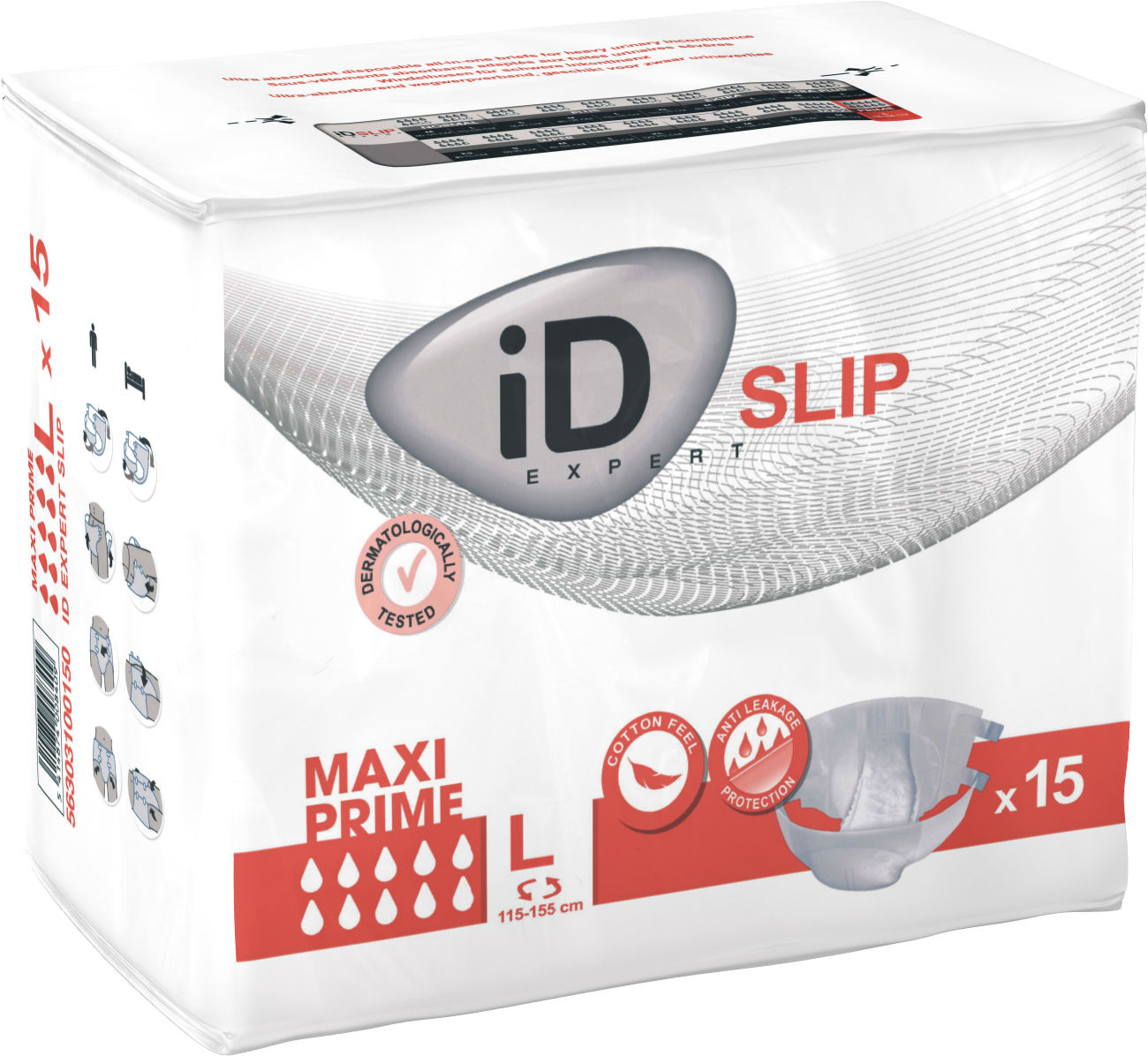 CS/3 (15/PKG) ID SLIP TBS MAXI PRIME, LARGE, (45"-61"), 4880 ML ABSORBENCY. - Save On Medical