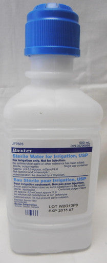 EA/1 STERILE WATER FOR IRRIGATION USP 500ml POUR BOTTLE - Save On Medical