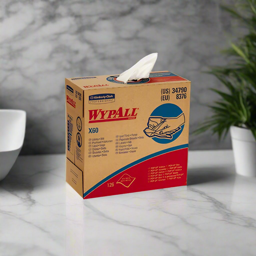 PKG/126 KIMBERLY CLARK TERI WIPE, 4 PLY, WHITE 9.75IN X 16.5 - Save On Medical