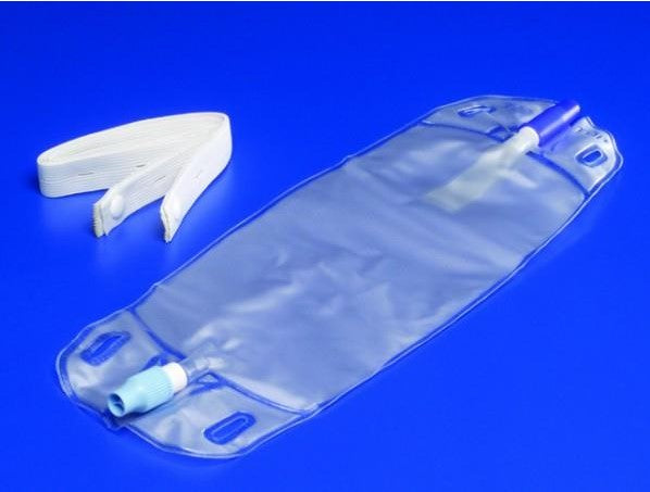 EA/1 CURITY URINE LEG BAG 17OZ (500ML) ANTI-REFLUX VALVE W/LEG STRAPS - Save On Medical