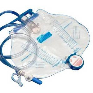 EA/1 KENDALL CURITY ANTI REFLUX CHAMBER DRAINAGE BAG W/ SPLASHGUARD, 2000ML - Save On Medical