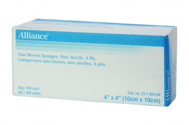 PK/200 NON-WOVEN SOFT GAUZE SPONGES 4IN x 4IN, 4PLY, NON-STERILE - Save On Medical