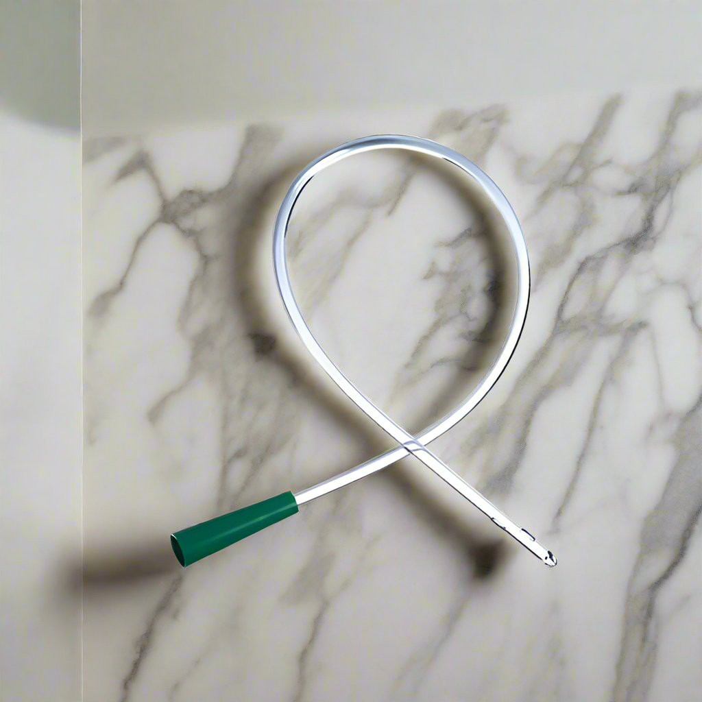 BX/100 CLEAR PLASTIC URETHRAL INTERMITTENT CATHETER 16FR 16IN W/CONNECTORS 2 EYES - Save On Medical