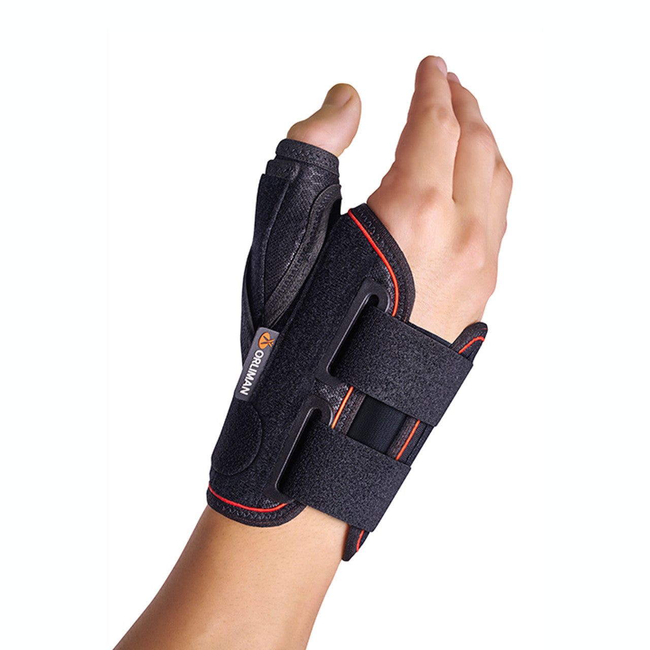 MP-D72 SEMI-RIGID RIGHT WRIST SUPPORT w/THUMB SPLINT- SHORT Right - Save On Medical