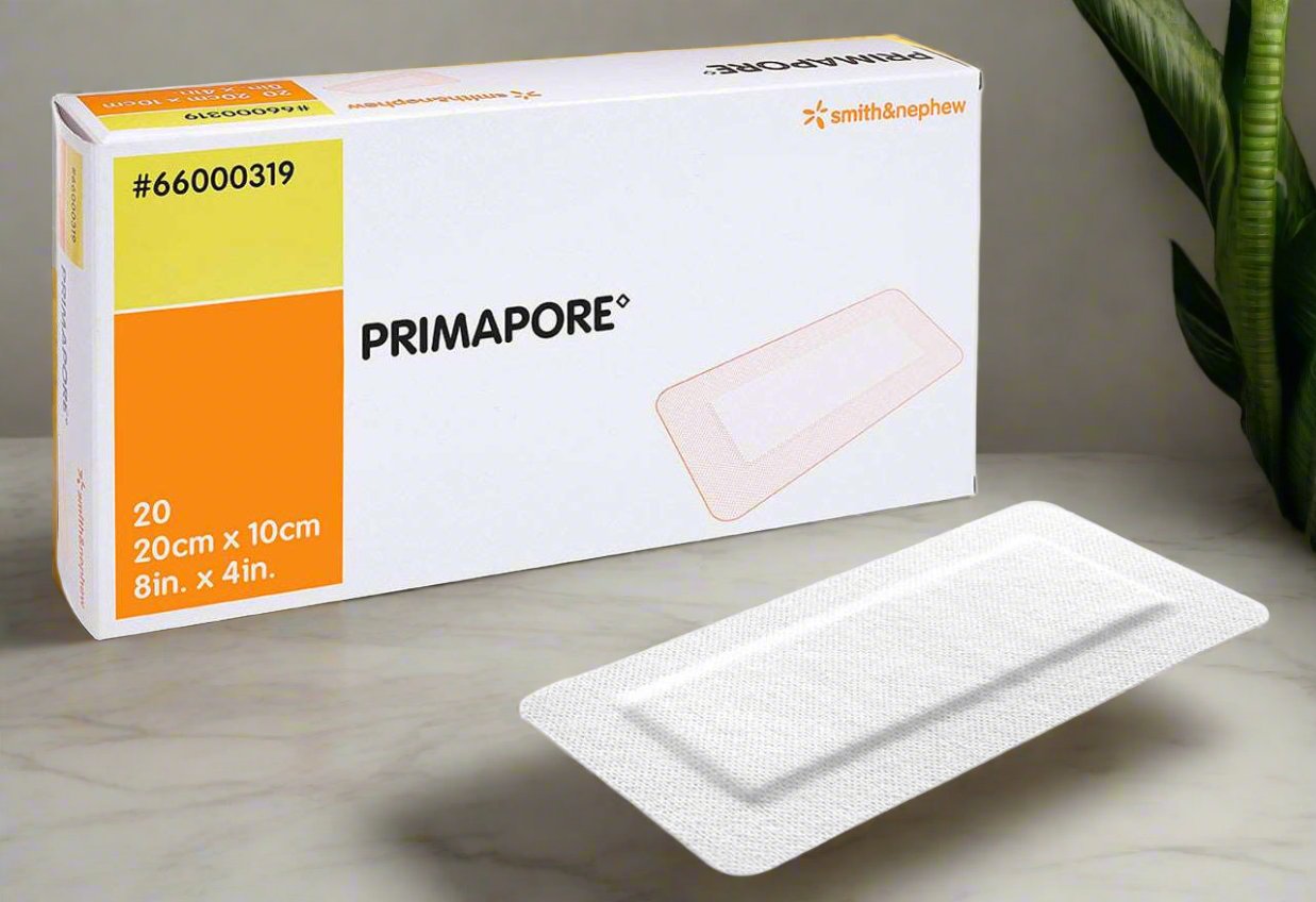 BX/20 PRIMAPORE LOW-ADHERENT POST-OP ISLAND DRESSING, SIZE 15CM X 8CM - Save On Medical