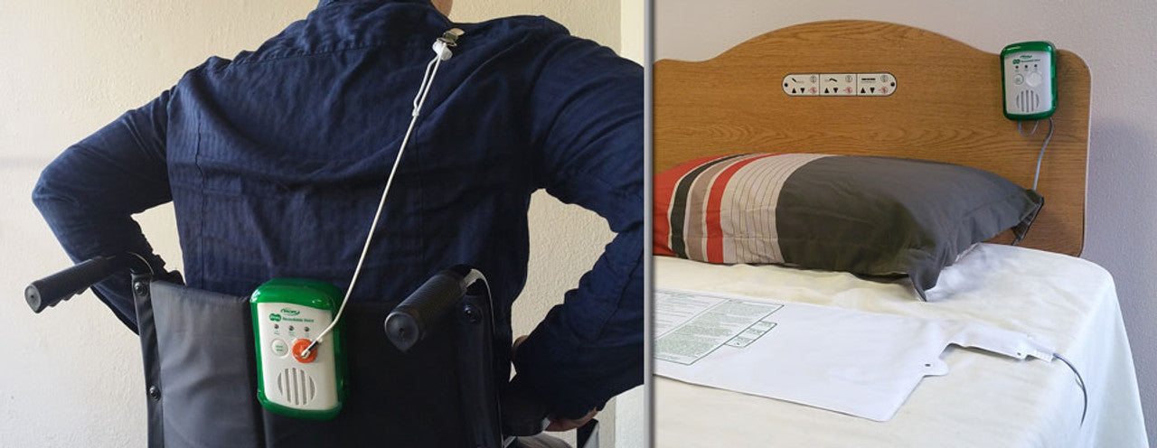 Voice Recordable Dual Pull-String/Sensor Pad Monitor - in retail packaging with batteries included - Save On Medical