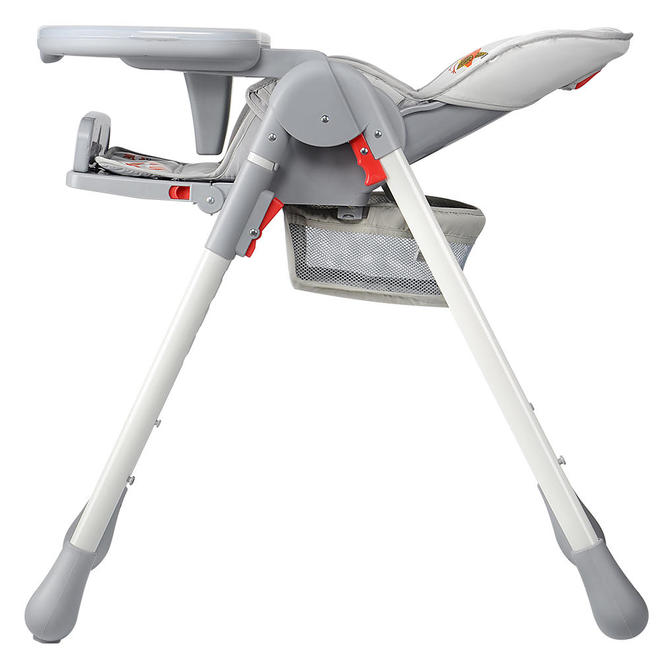 Baby High Chair, Foldable Dining Booster Seat With Storage Basket, Adjustable Height