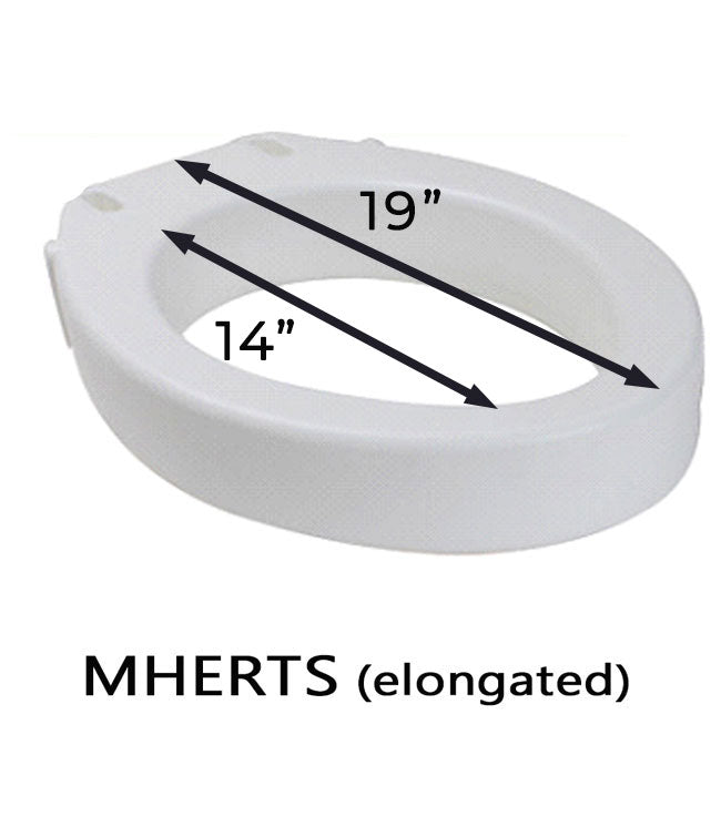 Elongated 3.5" Raised Toilet Seat: MHERTS - Save On Medical