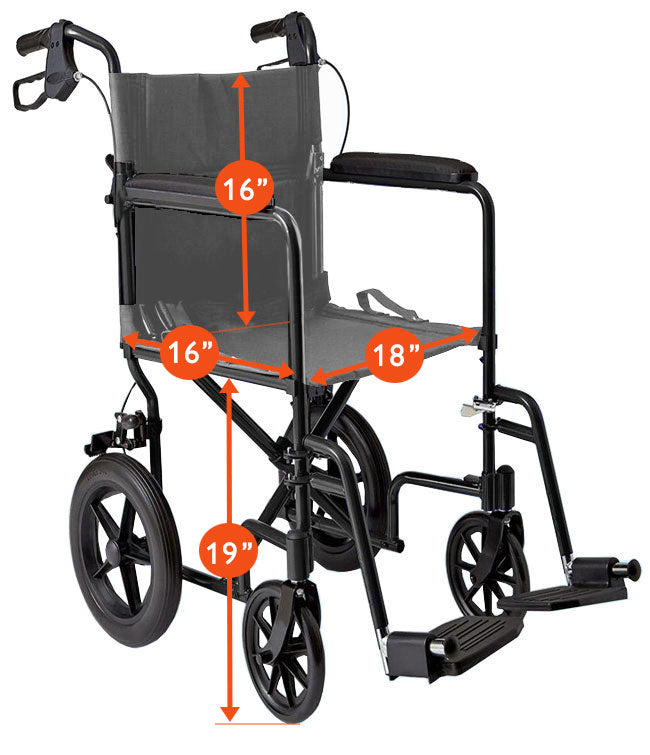 12 inch Lightweight Transport Chair: MHTC12