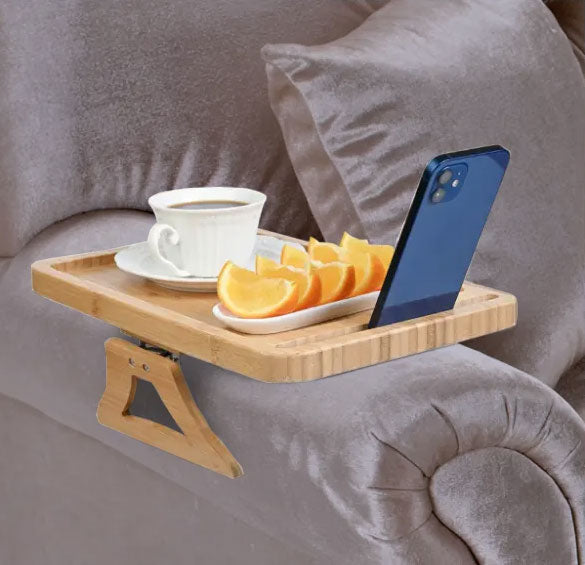 MOBB Bamboo Clip on Couch Tray Table: MHBCCT - Save On Medical