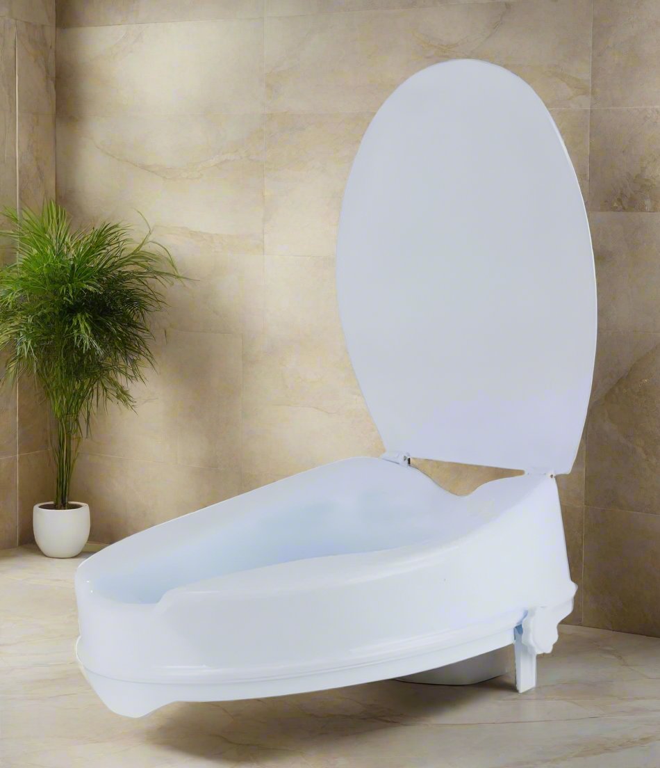 4" Raised Toilet Seat with Lid