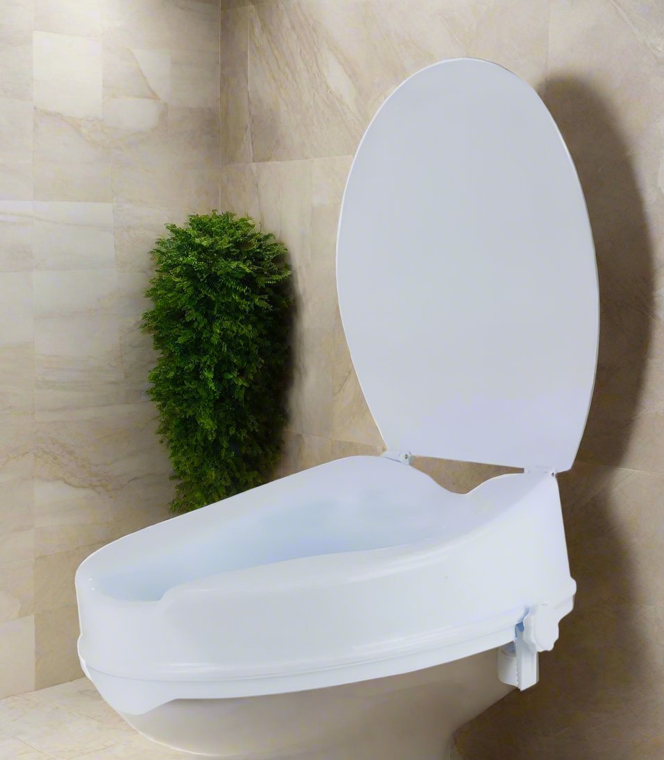2" Raised Toilet Seat with Lid