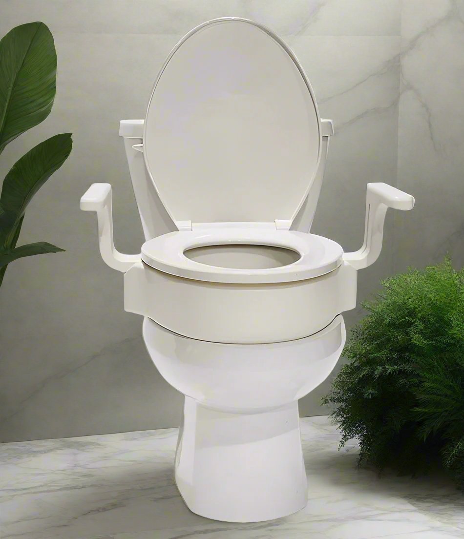 4" Raised Toilet Seat with new handles