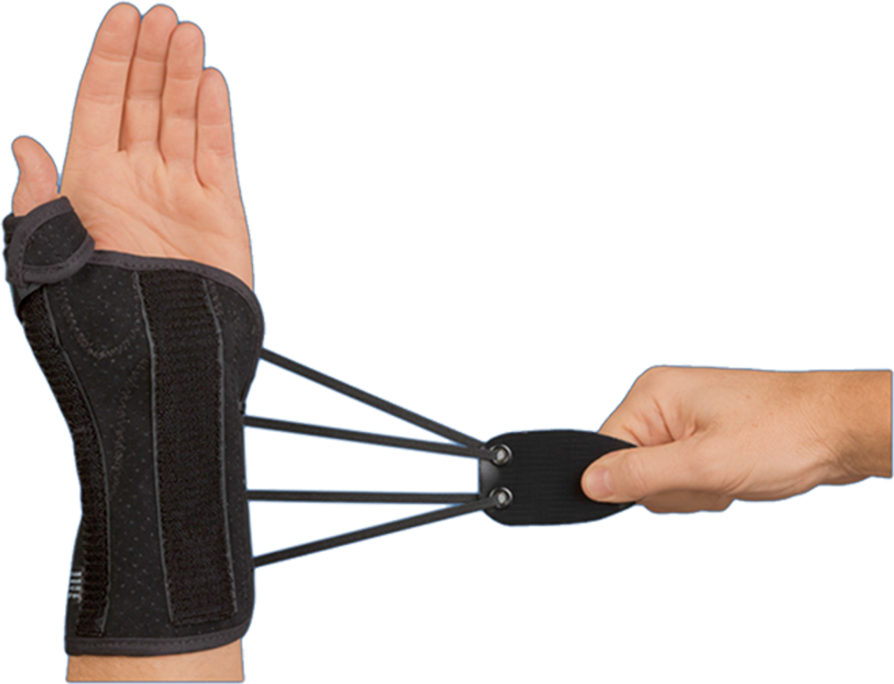 RYNO LACER II WRIST/THUMB LONG BLACK - Right , 22372 - Save On Medical
