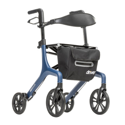 AeroWalk Ultra Lite Rollator Walker with Seat and Backrest