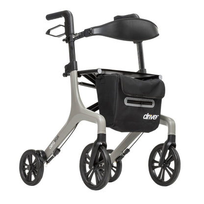 AeroWalk Ultra Lite Rollator Walker with Seat and Backrest