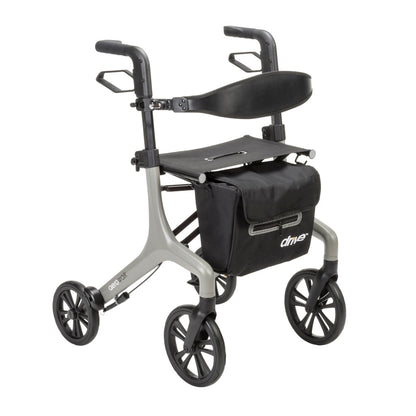 AeroWalk Ultra Lite Rollator Walker with Seat and Backrest