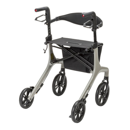 AeroWalk Ultra Lite Rollator Walker with Seat and Backrest