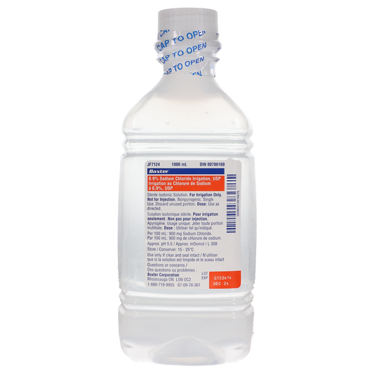 EA/1 STERILE WATER FOR IRRIGATION USP 1000ml POUR BOTTLE - Save On Medical