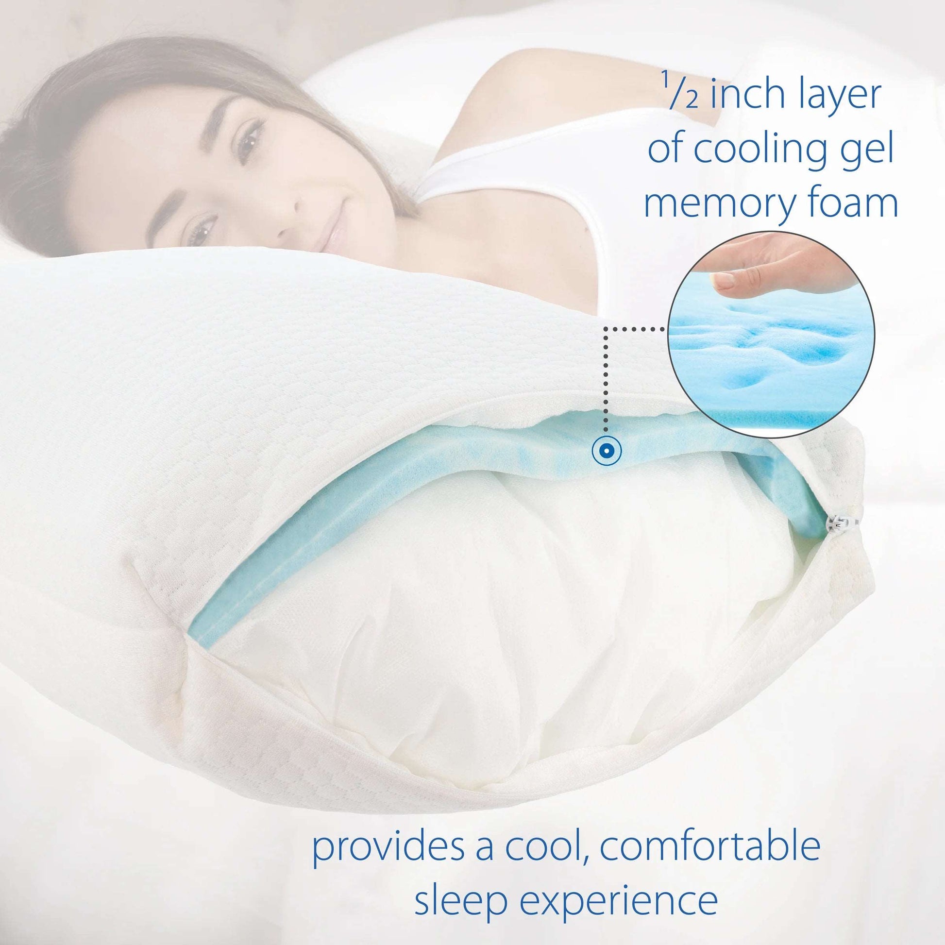 Adjusta-Loft Fiber Comfort Pillow; 2-pack