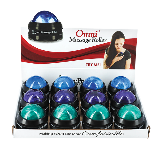 Omni Massage Roller Display- 12 rollers/display - Assort colors