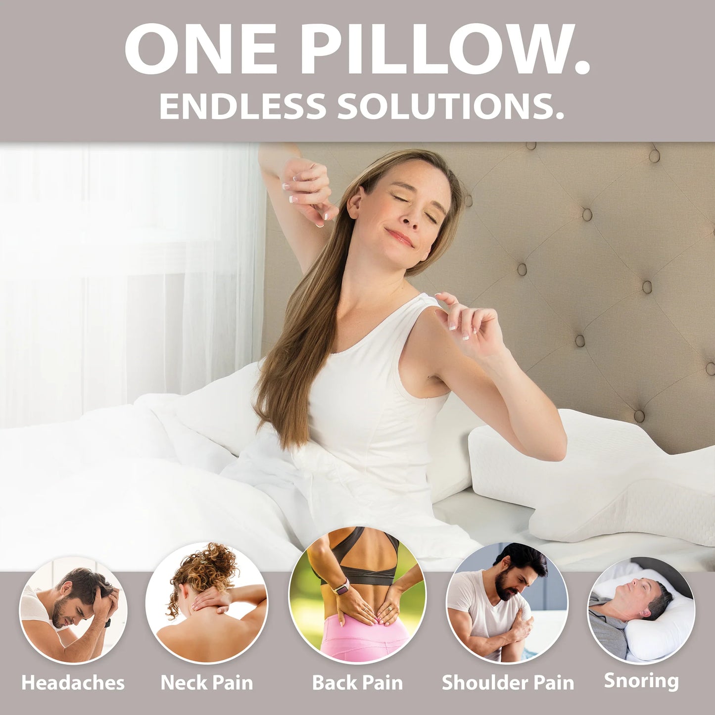 Therapeutica Cervical Sleeping Pillow, Average
