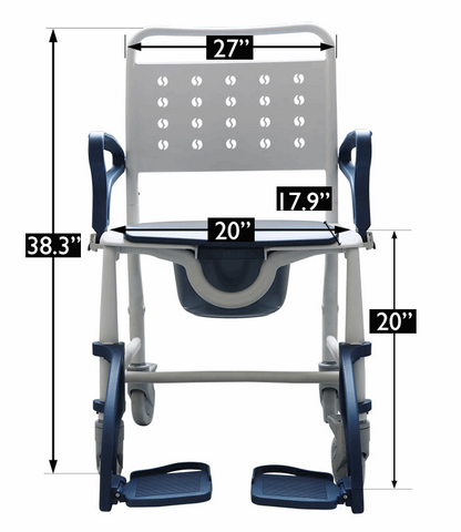 3 in 1 Shower Commode Wheelchair - Save On Medical