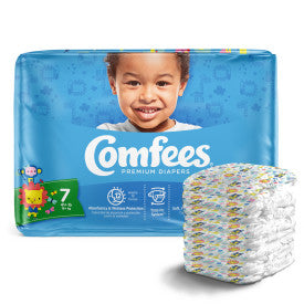 41543 - Comfees Baby Diapers - Size 7 - 4 bags of 20 - Save On Medical