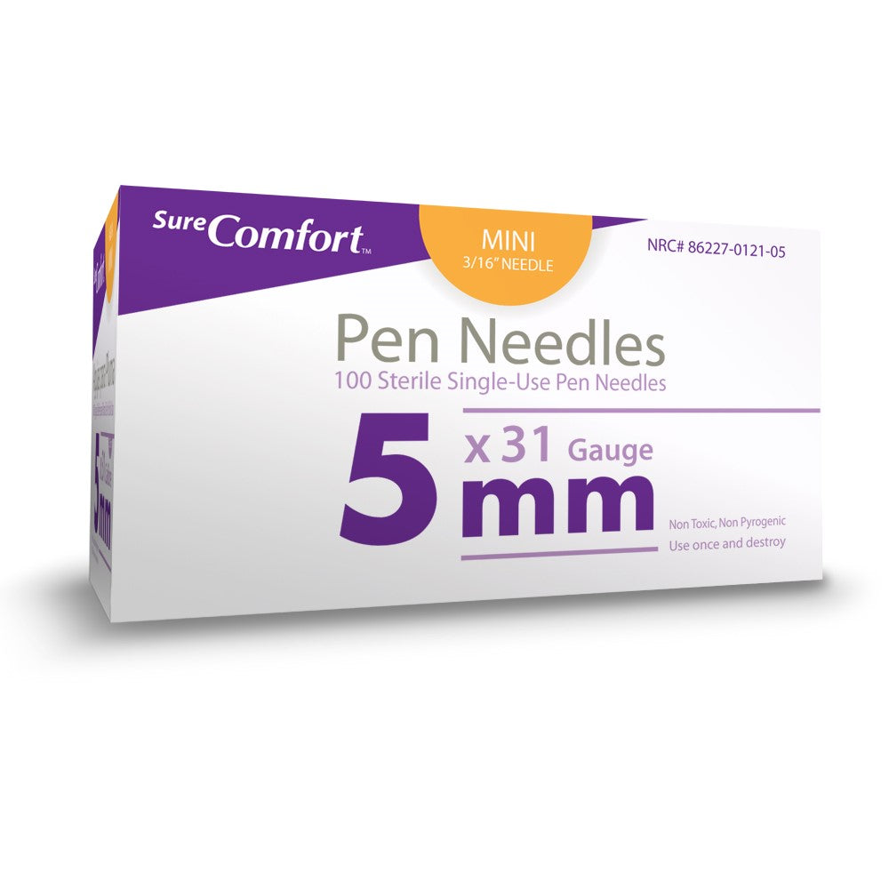Sure Comfort Insulin Syringe 31G, 5/16", 3/10cc, 1/2 Unit