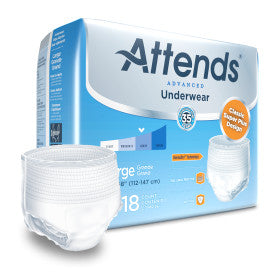 Attends Advanced Underwear Large 44"-58" Ultimate Absorbency