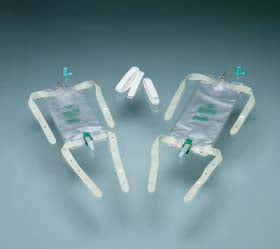 EA/1 19OZ LATEX-FREE LEG BAG 18IN EXTENSION TUBING, 2 FABRIC LEG STRAPS - Save On Medical