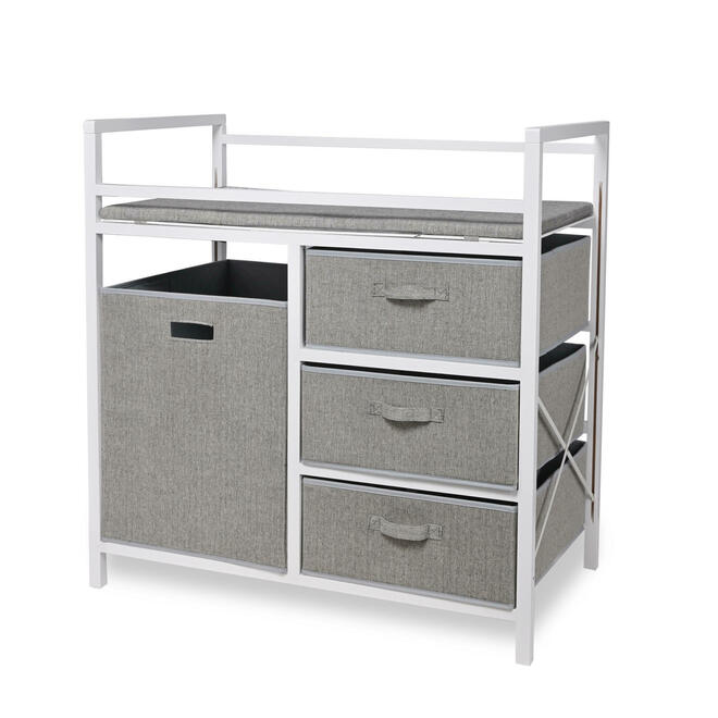 Baby Changing Table with Laundry Hamper and 3 Storage Drawers - Save On Medical