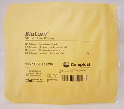 BX/10 BIATAIN SILICONE FOAM DRESSING, 4IN X 4IN (10CM X 10CM) - Save On Medical