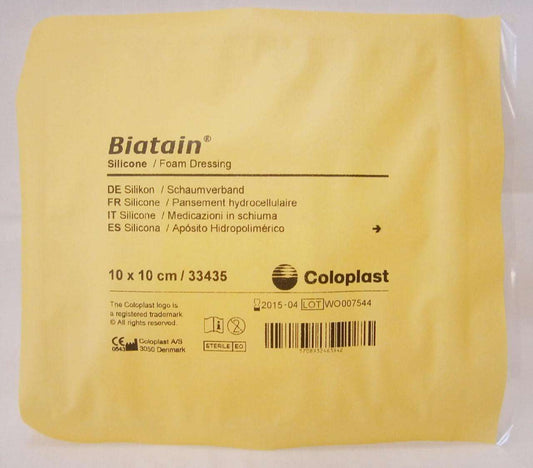 BX/10 BIATAIN SILICONE FOAM DRESSING, 4IN X 4IN (10CM X 10CM) - Save On Medical