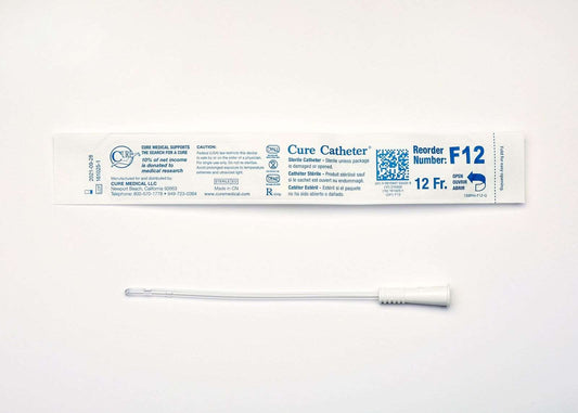BX/30 CURE INTERMITTENT CATH FEMALE 12FR 6IN STRAIGHT TIP - Save On Medical