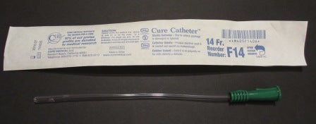 BX/30 CURE INTERMITTENT CATH FEMALE 14FR 6IN STRAIGHT TIP - Save On Medical