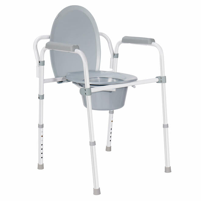 Commode Chair Aluminum alloy w. Bucket Height Adjustable - Save On Medical