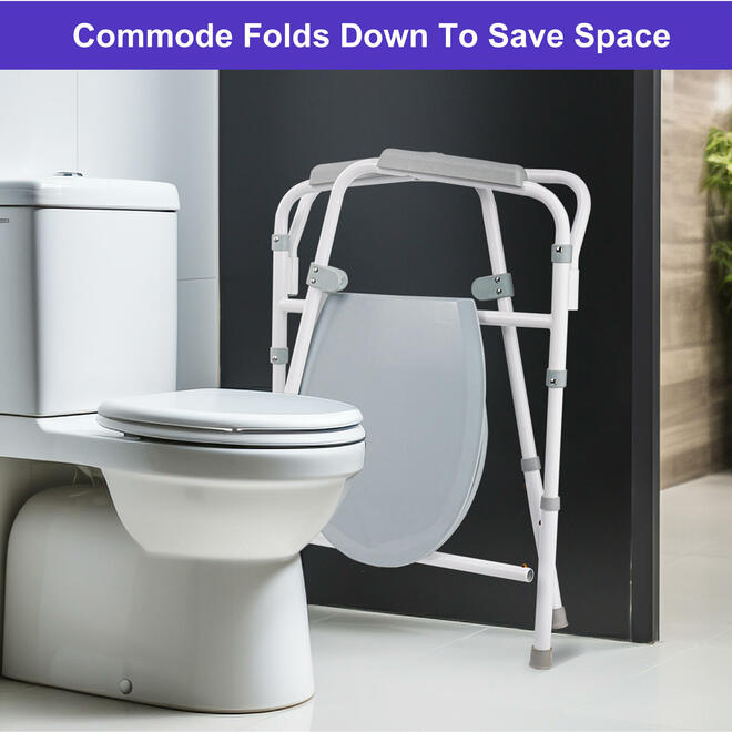 Commode Chair Aluminum alloy w. Bucket Height Adjustable - Save On Medical