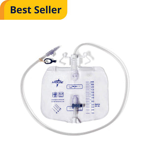 Medline Urinary Drainage Bag with AntiReflux Tower, 2000 mL 20/cs DYND15205 - Save On Medical