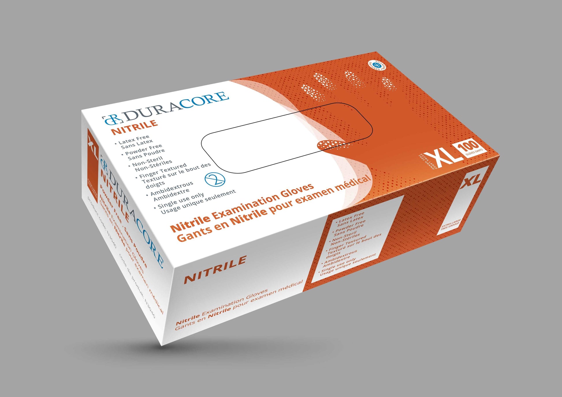 BX/100 DURACORE VINYL EXAMINATION GLOVES, NON POWDERED, X-LARGE (ALL SALES FINAL /NON RETURNABLE) - Save On Medical