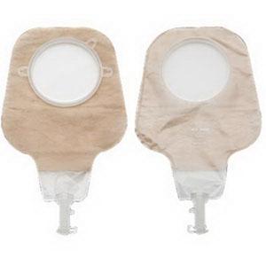 BX/10 NEW IMAGE HIGH OUTPUT 12" SOFT TAP CLOSURE DRAINABLE POUCH, CLEAR 2-1/4" FLANGE - Save On Medical