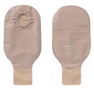 BX/10 NEW IMAGE CLAMP CLOSURE 12" DRAINABLE POUCH BEIGE,NO FILTER 2-3/4" FLANGE - Save On Medical