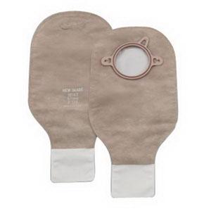BX/10 NEW IMAGE CLAMP CLOSURE 12" DRAINABLE BEIGE POUCH, 2-1/4" FLANGE WITH FILTER - Save On Medical